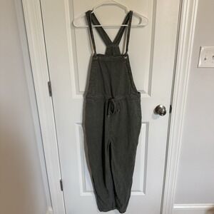 American Eagle Outfitters Womens Overall Straight Leg Sleeveless Tie Green Small